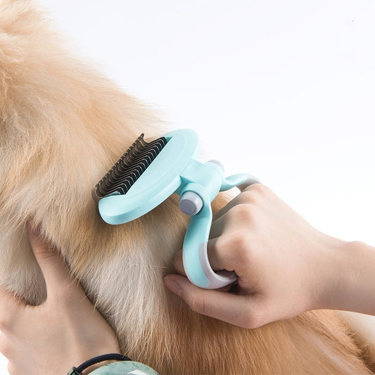 Pettine Professionale per Cani – Anti-Nodi, Rotazione Multi-Angolo, Rimuove il Pelo Morte